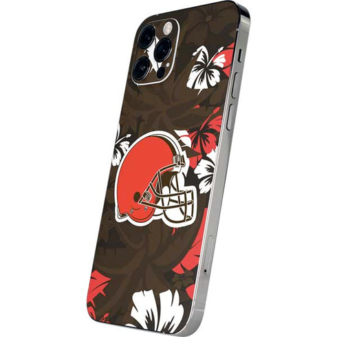 NFL Cleveland Browns Tropical Print iPhone 12 Pro Skin